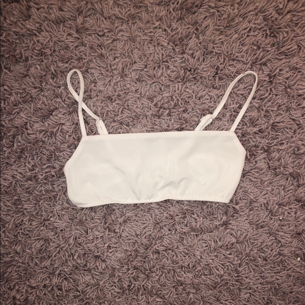 white bikini top